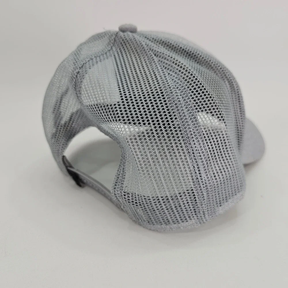 Browning Trucker Hat Mens OSFM Gray Y2K Buckmark Logo Snapback Mesh Cap Skate